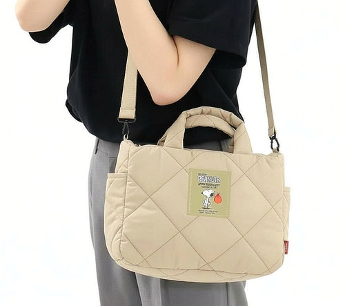 Snoopy quilted way tote - snoopy,